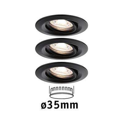 Encatrés PAULMANN Nova mini Coin rond orientable LED 3x4W 310lm Noir dép/Alu - 9