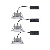 Kit encastré PAULMANN Calla IP65 WhiteSwitch rd noir 3x550lm 5,5W 230V chrome dé