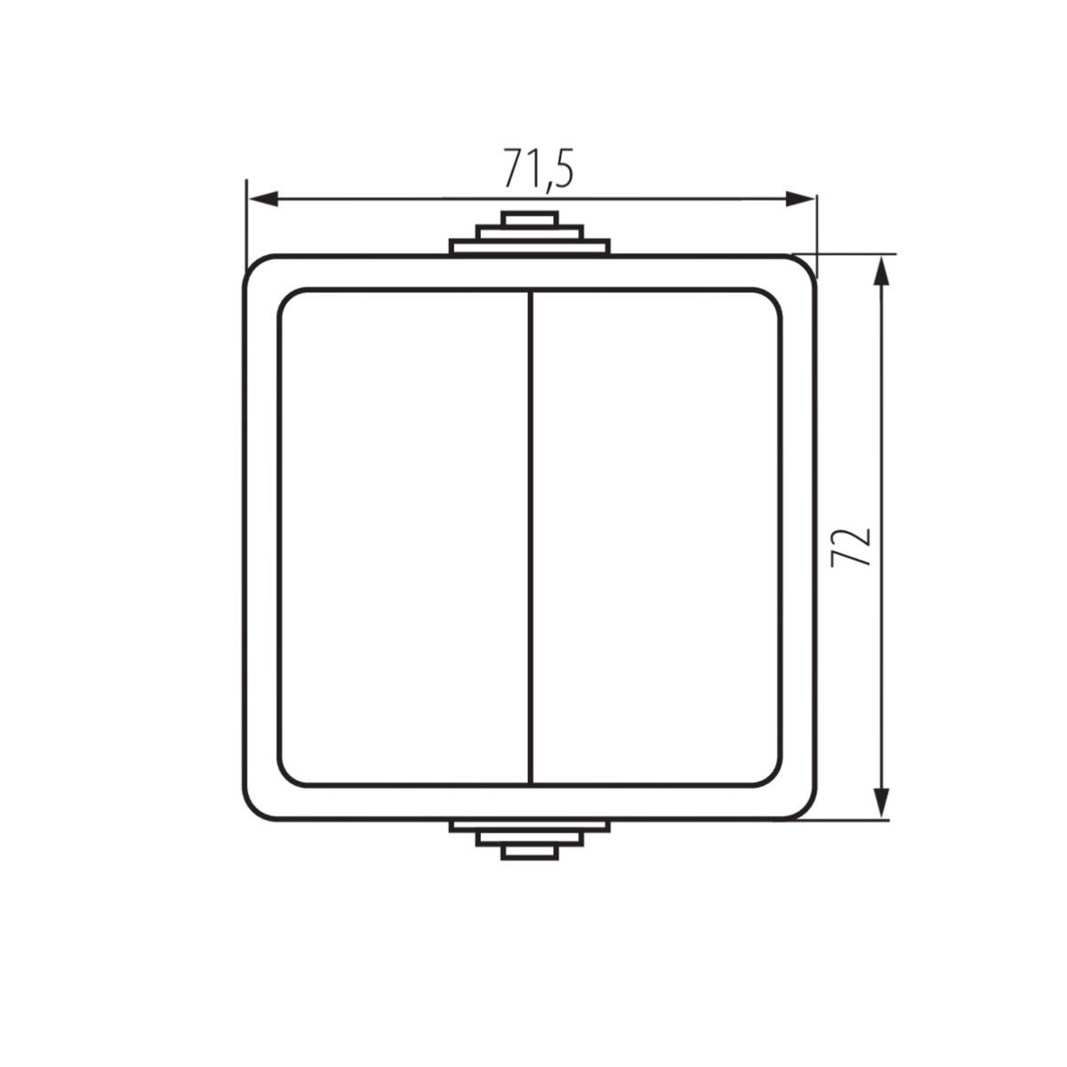 Interrupteur Double IP54 PC