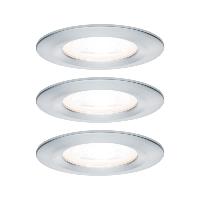 Lot de 3 Spots LED encastrables 230V Alu tourné IP44 6.5W GU10 Paulmann 93444