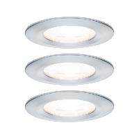 Lot de 3 Spots LED encastrables 230V Alu tourné IP44 6.5W GU10 Paulmann 93444