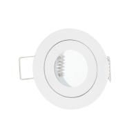 Mini spot encastrable IP44 fixe rond Blanc pour LED 35 mm GU4/GU10
