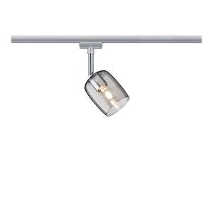 Urail Spot sur rail BLOSSOM sans ampoule chrome mat PAULMANN 95339.