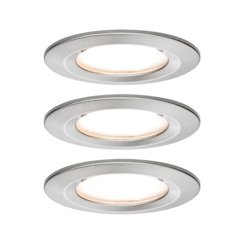 Lot de 3 Spots LED encastrables Nova LED Coin IP44 6.5W 230V PAULMANN 93458