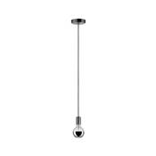 Suspension PAULMANN Larus IP44 max. 1x60W E27 Chrome Noir 230V Métal - 79754