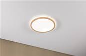 Panneau LED Atria Shine Backlight IP44 rond 293mm 4000K Esthétique bois