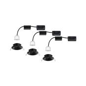 Encatrés PAULMANN Nova mini Coin rond orientable LED 3x4W 310lm Noir dép/Alu - 9