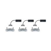 Kit encastré PAULMANN Nova Plus Coin gradable carré orient LED 3x6W 470lm 2700K