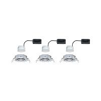 Lot de 3 Spots LED encastrables Nova LED Coin 6W 230V chromés PAULMANN 93452