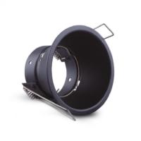 Spot encastrable noir design basse luminance anti éblouissement GU10 pour LED.