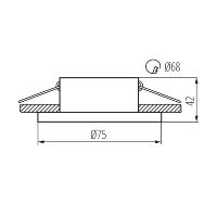 Spot encastrable fixe rond blanc/doré pour LED Kanlux 29140