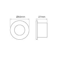 Mini spot encastrable IP44 fixe rond Blanc pour LED 35 mm GU4/GU10