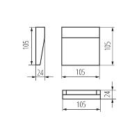 Spot extérieur saillie mural extra plat 4W Kanlux