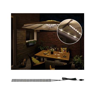 Eclairage parasol PAULMANN Mobile Extérieur 3000K 4x0,4m - 94208