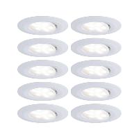 10 x Spots LED encastrables blanc neutre Calla 220V 6W IP65 PAULMANN BBC