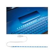 Ruban USB 30cm bleu 1,5W 5V blanc mat - 70456