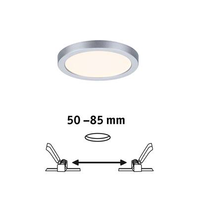 Panneau encastré PAULMANN Areo VariFit IP44 6,5W 3000K 118mm Chrome mat - 93033