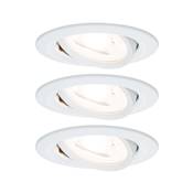 Kit encastré PAULMANN Nova rd orien. LED 3stepdim 3x6,5W 230V GU10 51mm Blanc dé