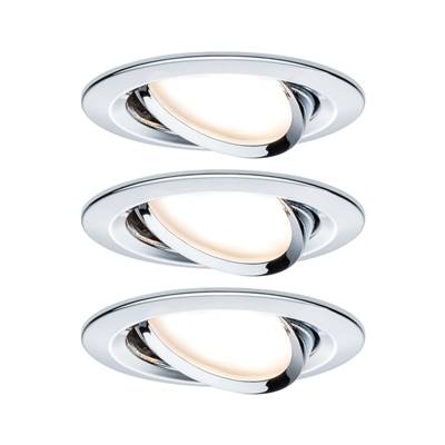 Kit encastré PAULMANN Nova rd orien. LED 3stepdim 3x6,5W 230V GU10 51mm Chrome/A