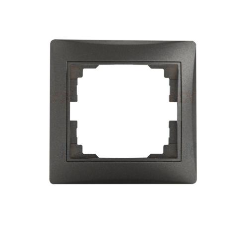 Plaque simple pour prises et interrupteurs Mowion graphite