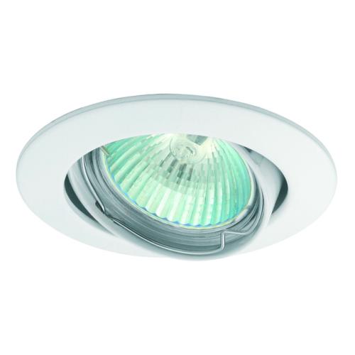 Spot encastrable orientable rond Blanc pour LED.