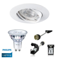 Spot Led GU10 Encastrable Blanc quip LED Philips 5W 2700K