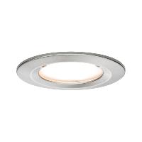 Spot LED encastrable Nova LED Coin IP44 6.5W 230V acier brossé PAULMANN 93457