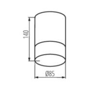 Spot en Saillie noir 230V GU10 Kanlux 29041