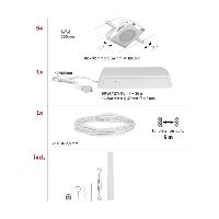 Kit câbles tendus 5 spots Set MacLED de la série WIRE PAULMANN 94422