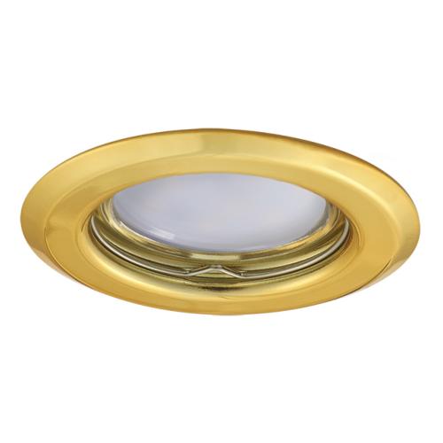 Spot encastrable fixe rond Couleur doré Tôle d'acier