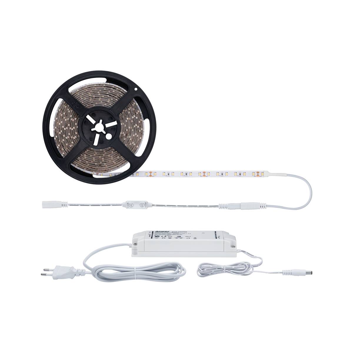 Paulmann Ruban LED avec interrupteur en kit Blanc chaud 1,5 m / 17 W