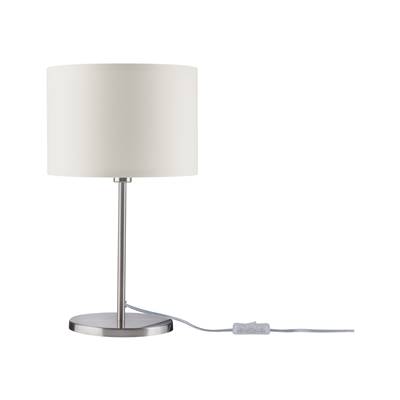 Lampe à poser PAULMANN Tessa max. 1x40W E14 Crème Acier brossé 230 V, métal/tiss