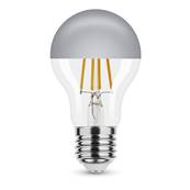 Ampoule LED Filament Globe A60 Calotte argentée 4W E27 320° 2700K