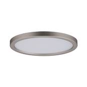 Panneau encastré Areo LED IP44 rond 120 mm 8 W Nickel mat gradable