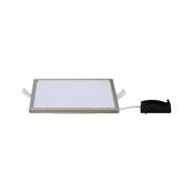 Panneau encastré Areo LED IP44 carré 180 mm 12 W Nickel mat gradable