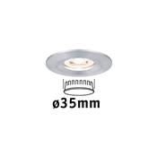 Encastré PAULMANN Nova mini Coin rond fixe IP44 LED 1x4W 310lm alu tourné/alu -