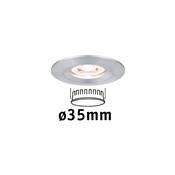 Encastré PAULMANN Nova mini Coin rond fixe IP44 LED 1x4W 310lm alu tourné/alu -