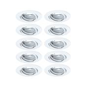 10 Spots Encastrs PAULMANN Orientable douille GU10 230V blanc- 93400