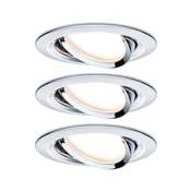 Kit encastré PAULMANN Nova rd orien. LED 3stepdim 3x6,5W 230V GU10 51mm Chrome/A