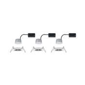Kit encastré PAULMANN Nova Coin 3-stepdim rd fixe LED 3x6W 2700K 230V blanc dépo