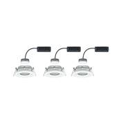 Kit encastré PAULMANN Nova Plus Coin grad IP65 rd Noir LED 3x6W 470lm 2700K Blc