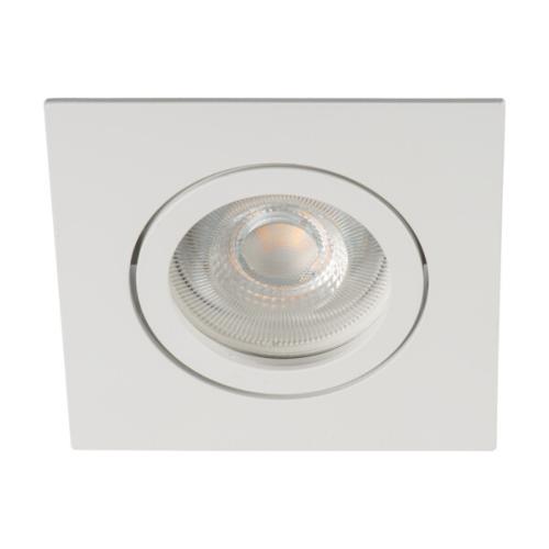 Spot encastrable orientable carré Blanc Mat sans circlip apparent Kanlux