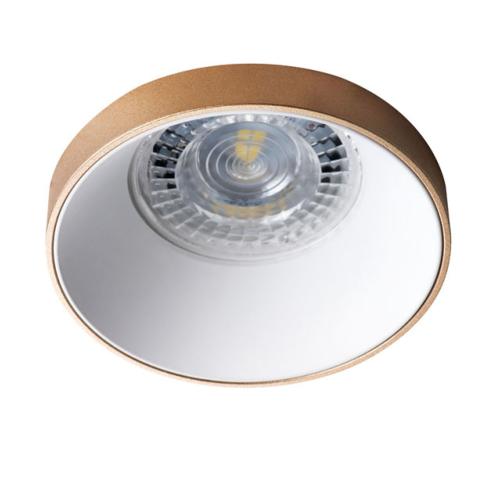 Spot encastrable fixe rond doré/blanc pour LED Kanlux 29142