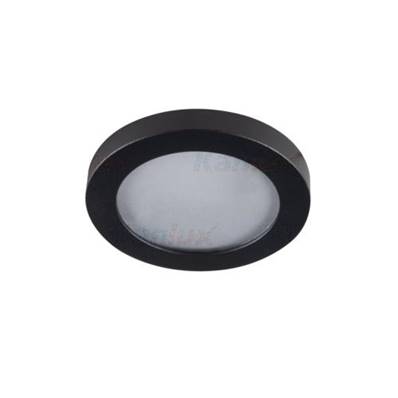 Spot étanche IP44 salle de bain rond Noir mat pour LED