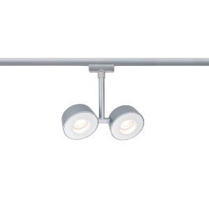 Urail Spot sur rail LED Double 2X4W Pellet chrome mat PAULMANN 95471