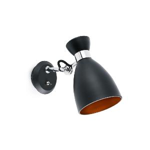 Applique Noir Or RETRO FARO max 1x20W E14