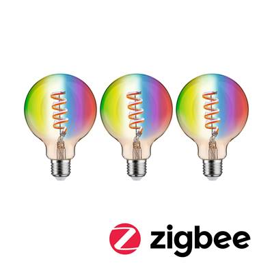 Filament 230 V Globe LED Smart Home Zigbee  3x470lm 3x6,3W RGBW+ gradable Doré