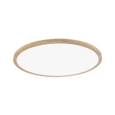 Panneau LED Atria Shine Backlight IP44 rond 420mm 4000K Esthétique bois