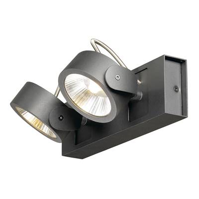 KALU LED 2 applique/plafonnier, noir, LED 34W, 3000K, 60° SLV