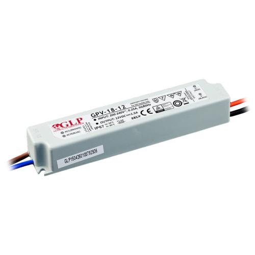 Alimentation électronique LED GLP 18W 240V/12VDC IP67 SELV